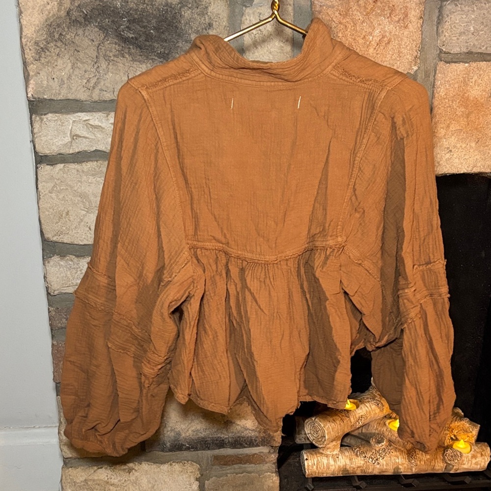 Free People Rust Blouse - Picture 3 of 3